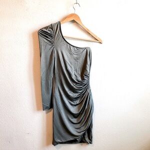 Kardashians BEBE One Shoulder Grey XS Dress